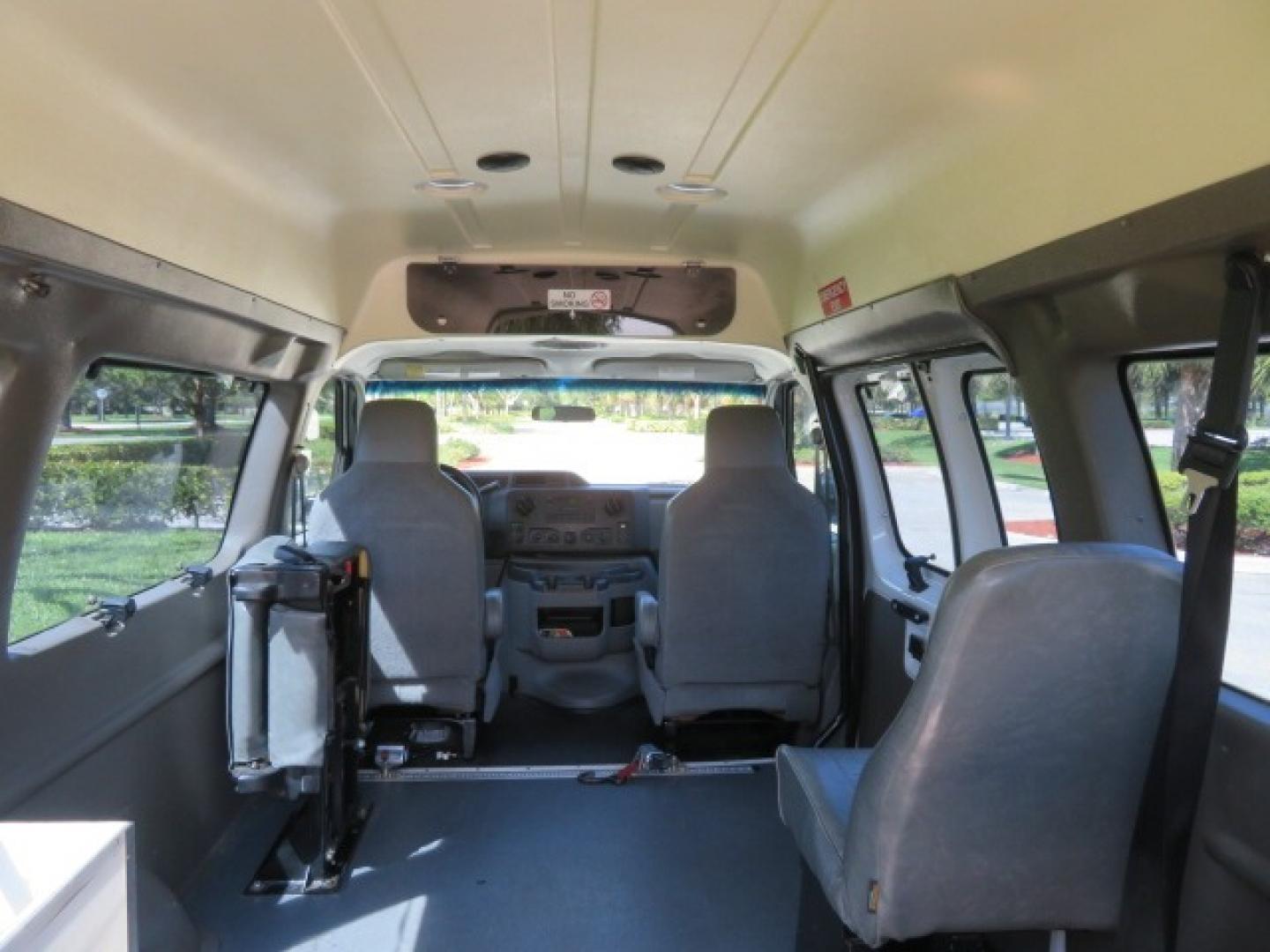 2014 White /Gray Ford E-Series Van (1FTNE1EW1ED) , Automatic transmission, located at 4301 Oak Circle #19, Boca Raton, FL, 33431, (954) 561-2499, 26.388861, -80.084038 - Photo#58